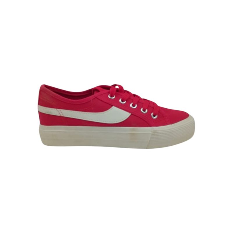 HERIEL - Zapatilla Roja Plataforma Mujer