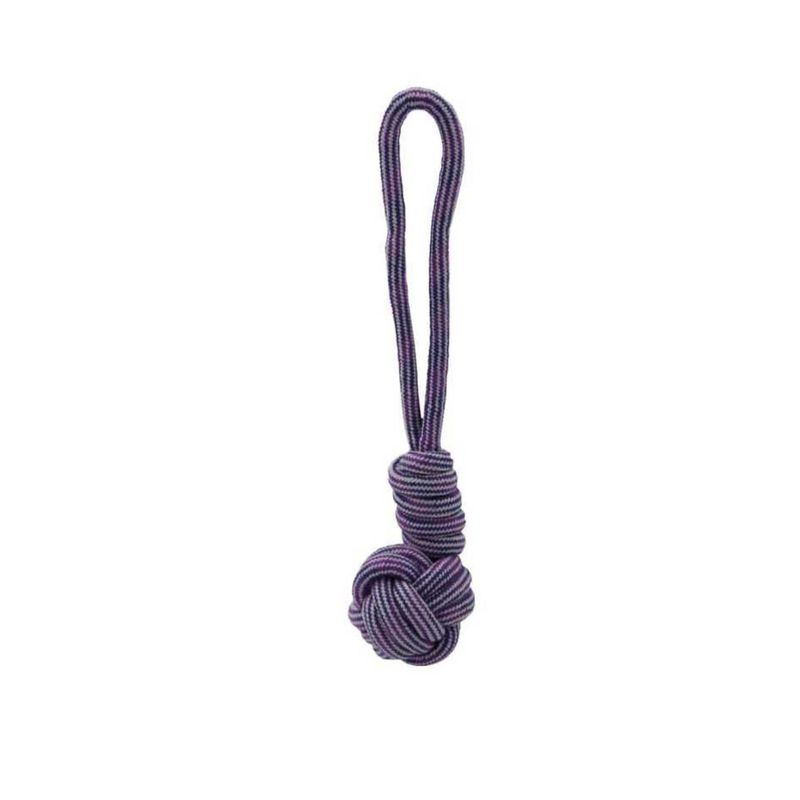 GENERICO - Juguete Maxi Cuerda Hey Bola Morado 38x8 cm Perros Grandes