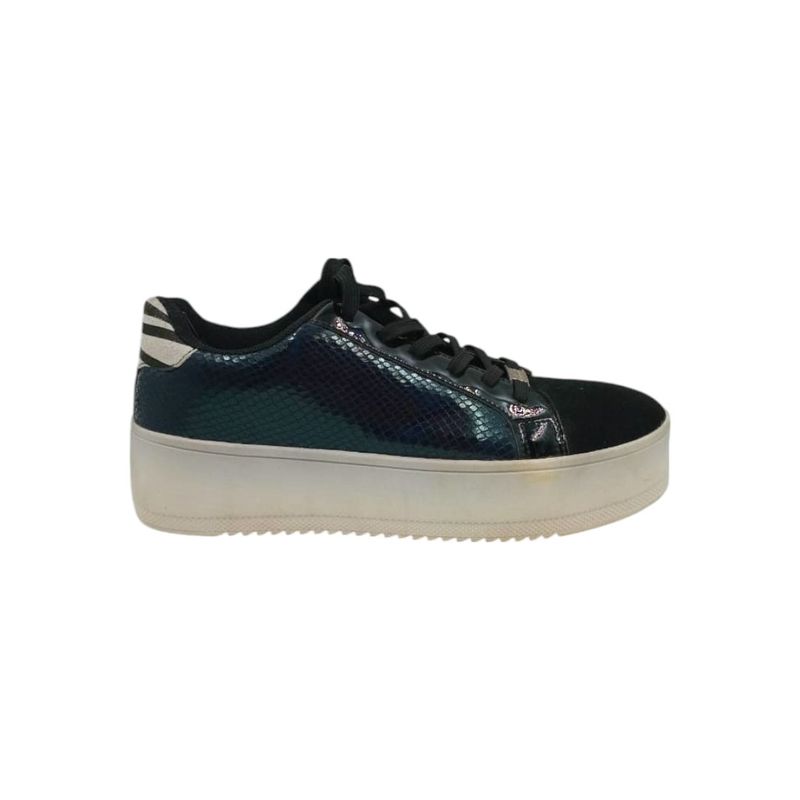HERIEL - Zapatilla Negra Plataforma Mujer
