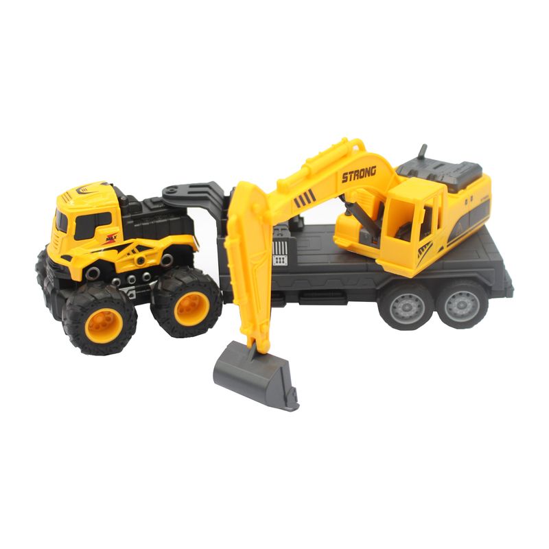 PUNTO STORE - Camión De Juguete Remolque a Fricción con Excavadora - PS