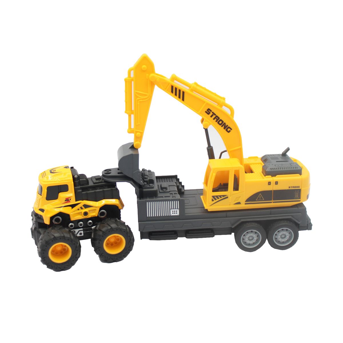 PUNTO STORE - Camión De Juguete Remolque a Fricción con Excavadora - PS