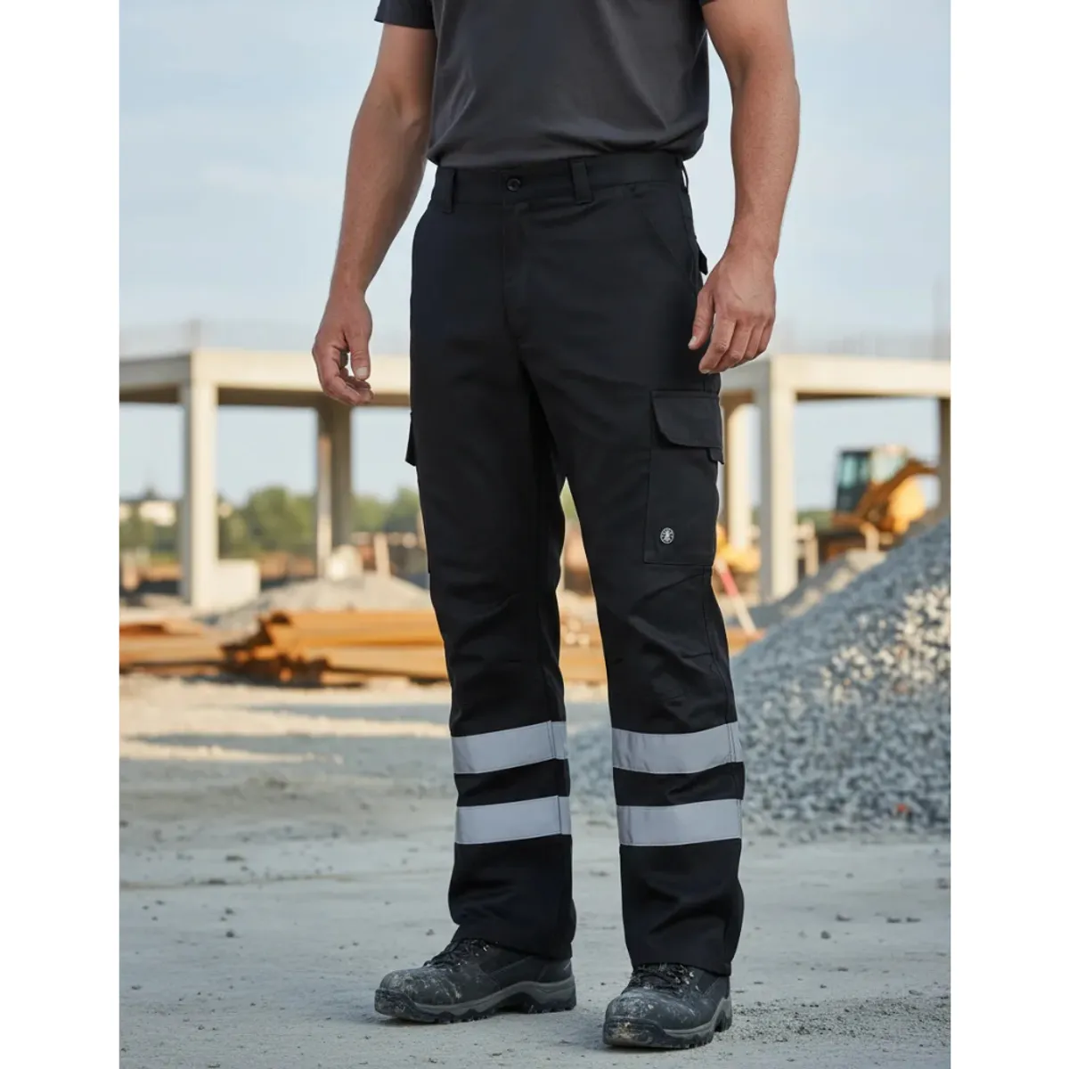 T-WORLD - Pantalón Cargo Gabardina Con Cinta Reflectante Hombre