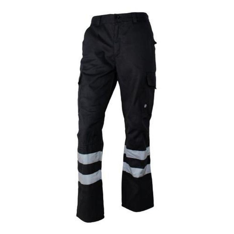 T-WORLD - Pantalón Cargo Gabardina Con Cinta Reflectante Hombre - Negro