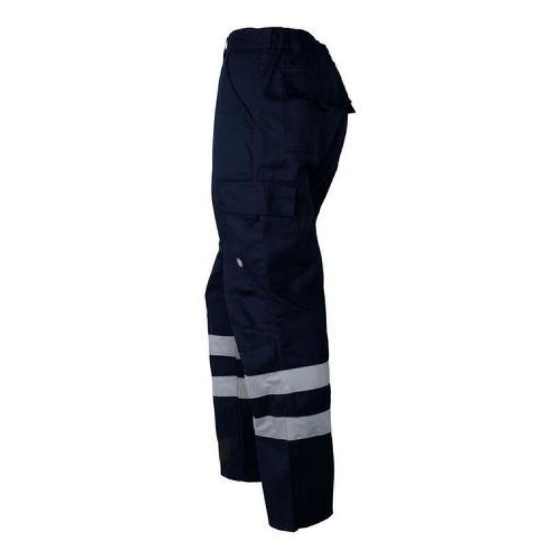 T-WORLD - Pantalón Cargo Gabardina Con Cinta Reflectante Hombre - Negro