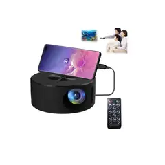 GENERICO - Mini Proyector Led Control Remoto Rotundity Tft Lcd Color Negro