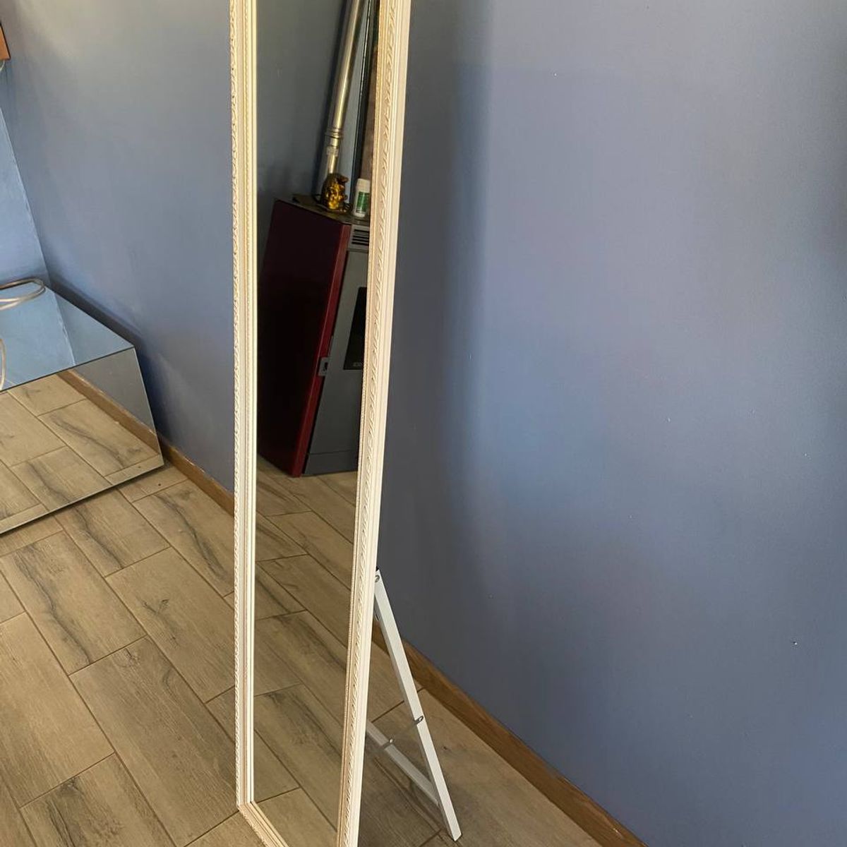 DEKAM DISEÑO - ESPEJO PEDESTAL GRECA BLANCO 148X38 CMS