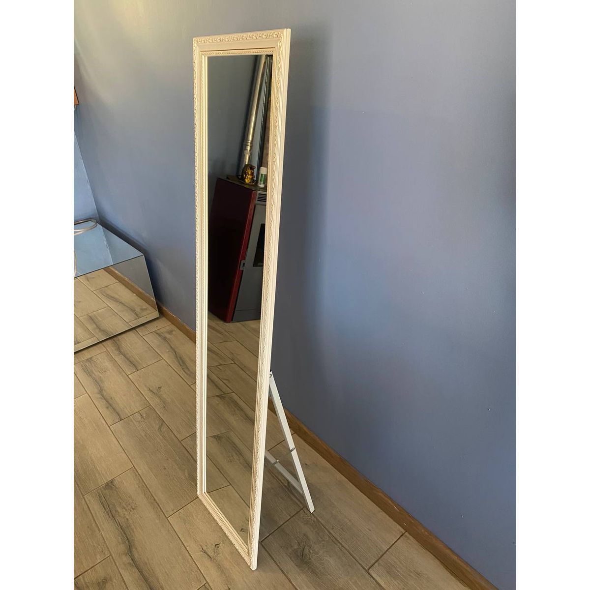 DEKAM DISEÑO - ESPEJO PEDESTAL GRECA BLANCO 148X38 CMS