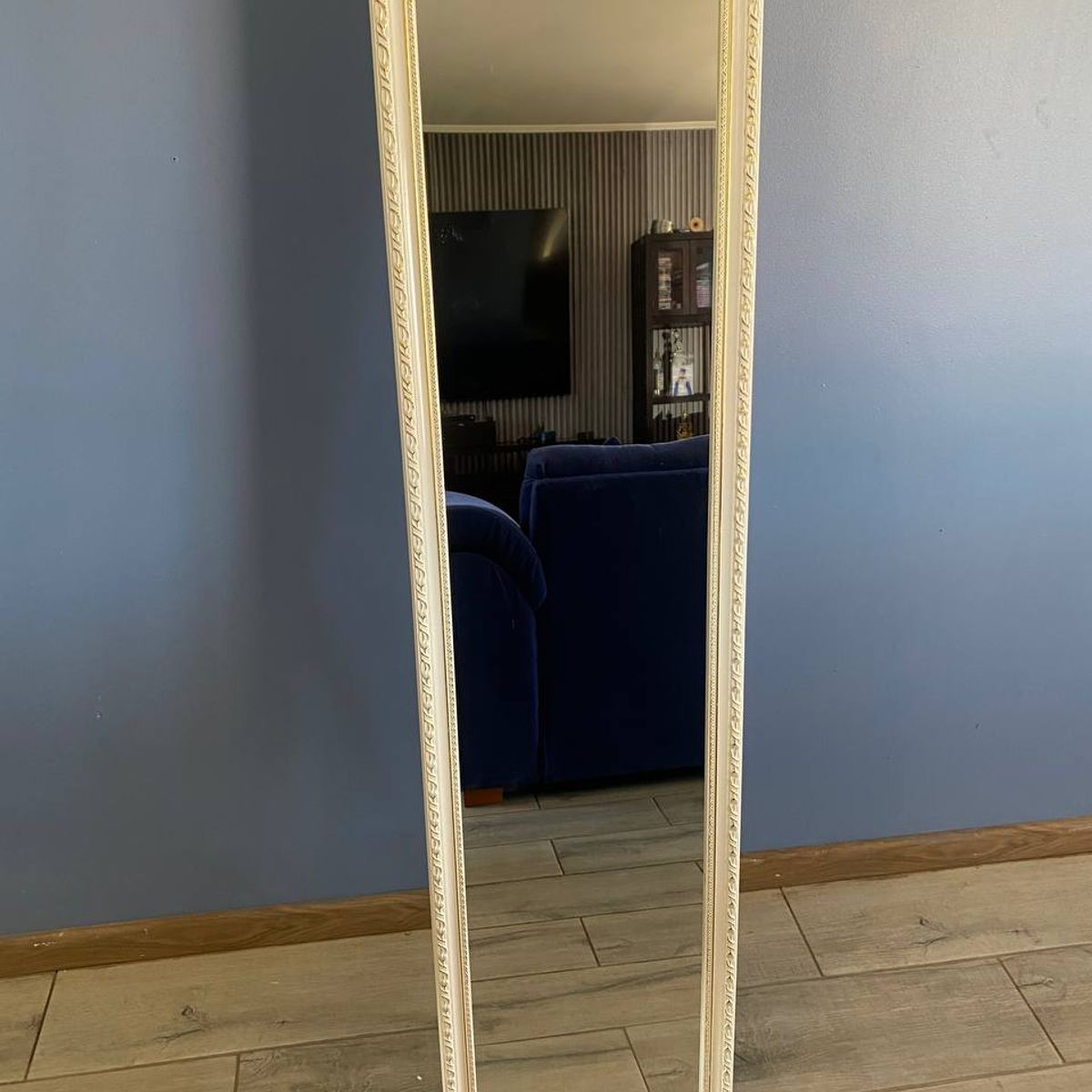 DEKAM DISEÑO - ESPEJO PEDESTAL GRECA BLANCO 148X38 CMS