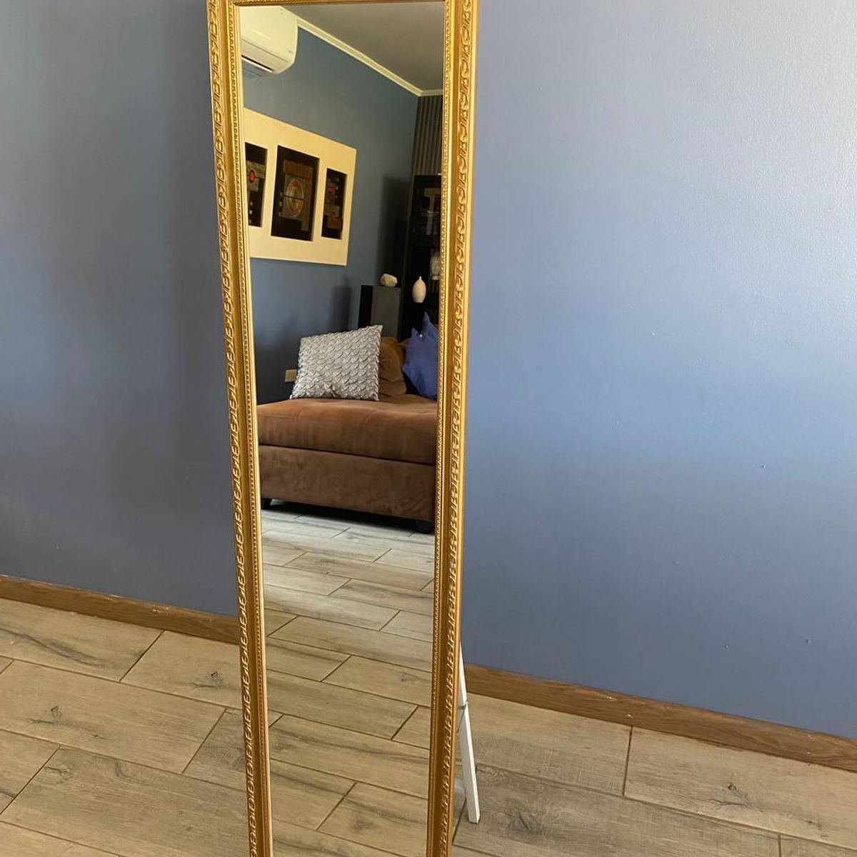 DEKAM DISEÑO - ESPEJO PEDESTAL GRECA DORADO 148X38 CMS