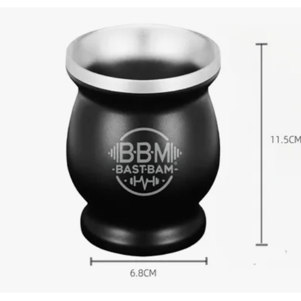 GENERICO - Taza De Con Bombilla Y Cepillos Set Acero Inoxidable 260ml