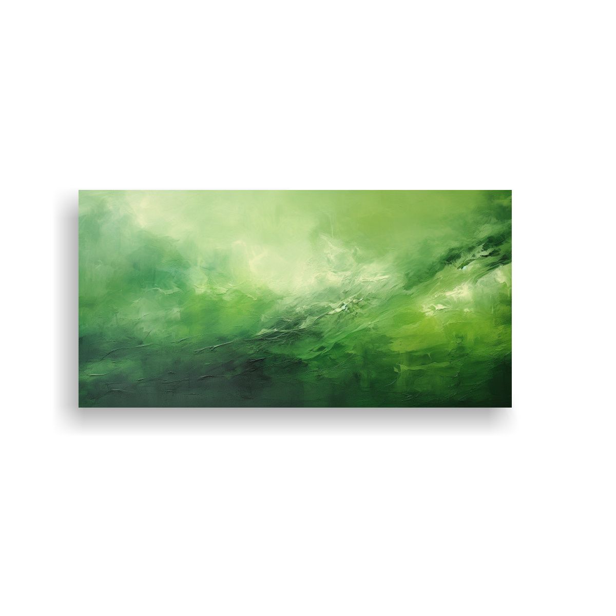 GENERICO - Pintura Abstracta Paisaje Verde Vitalidad 100x50 Cm