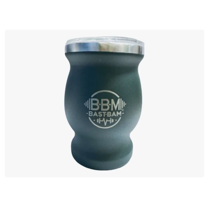 GENERICO - Taza De Con Bombilla Y Cepillos Set Acero Inoxidable 260ml