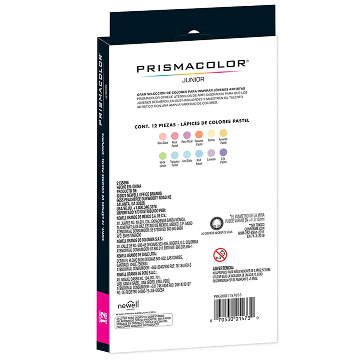 PRISMACOLOR - Prismacolor Junior 12 Lápices Pastel