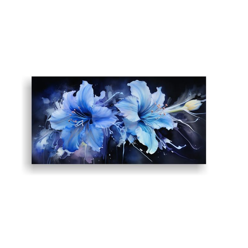 GENERICO - Pintura Abstracta De Flores Amaryllis En Colores 80x40 Cm