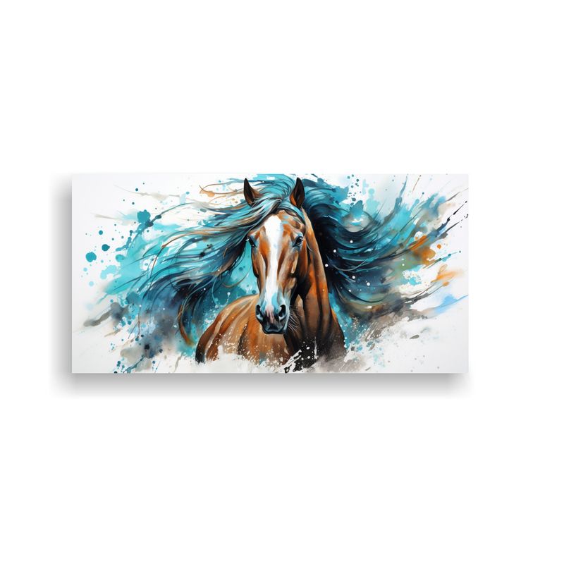 GENERICO - Pintura De Clydesdale Horse En Acuarelas Y 80x40 Cm