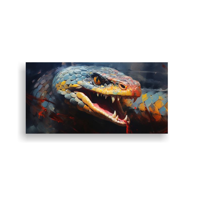 GENERICO - Cuadro De Tela Con Patrón Intenso Estilo A Cobra 100x50 Cm
