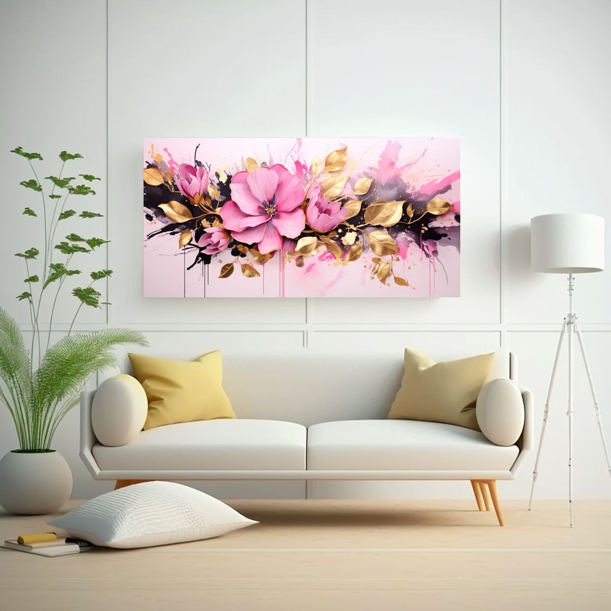 GENERICO - Lienzo De Tela Colores Arte Gráfico Ambiente 60x30 Cm