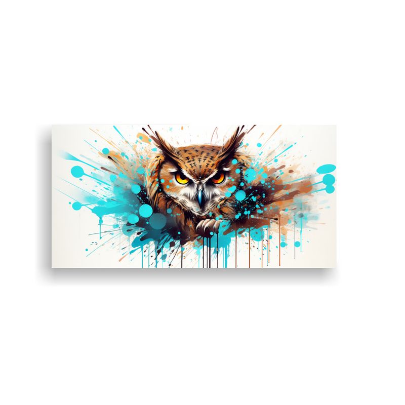 GENERICO - Cuadro Decorativo Moderno De Búho En Colores 80x40 Cm