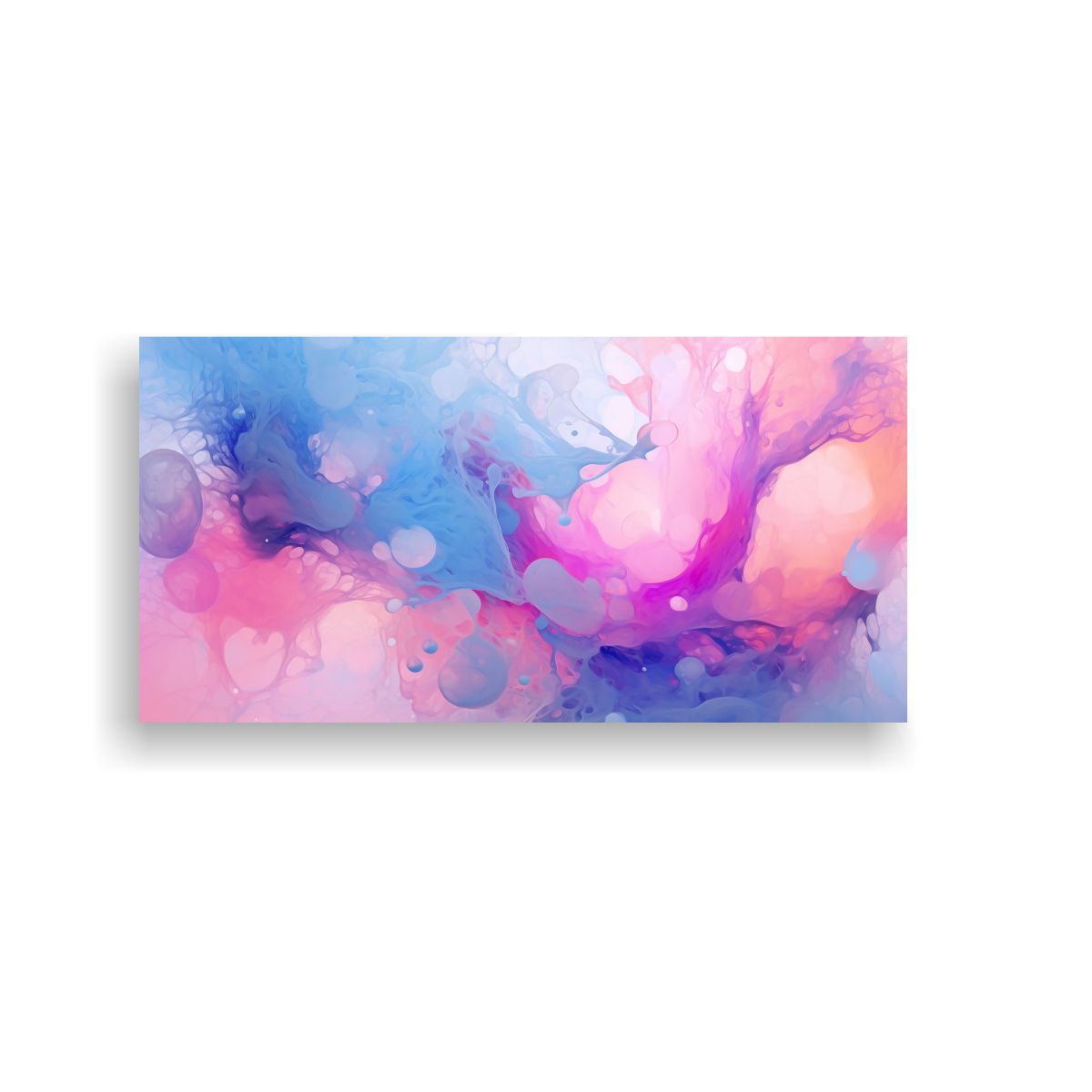 GENERICO - Tela Bastidor Abstracto Colorido Acuarela Relieve 60x30 Cm