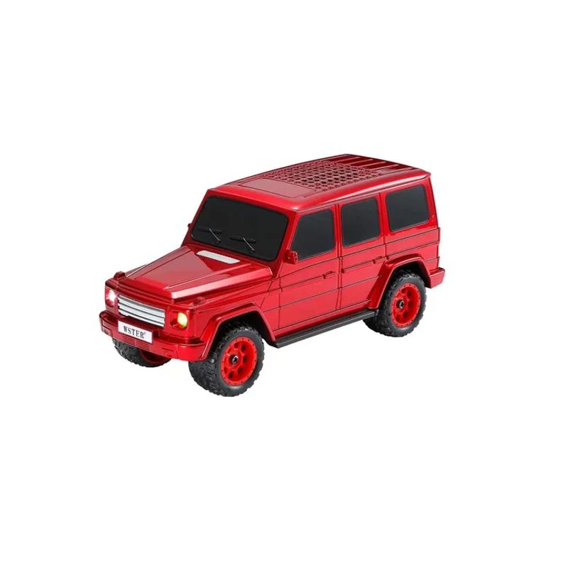 GENERICO - Mini Parlante En Forma De Coche Con Luces Bluetooth Wd-591 Color Rojo