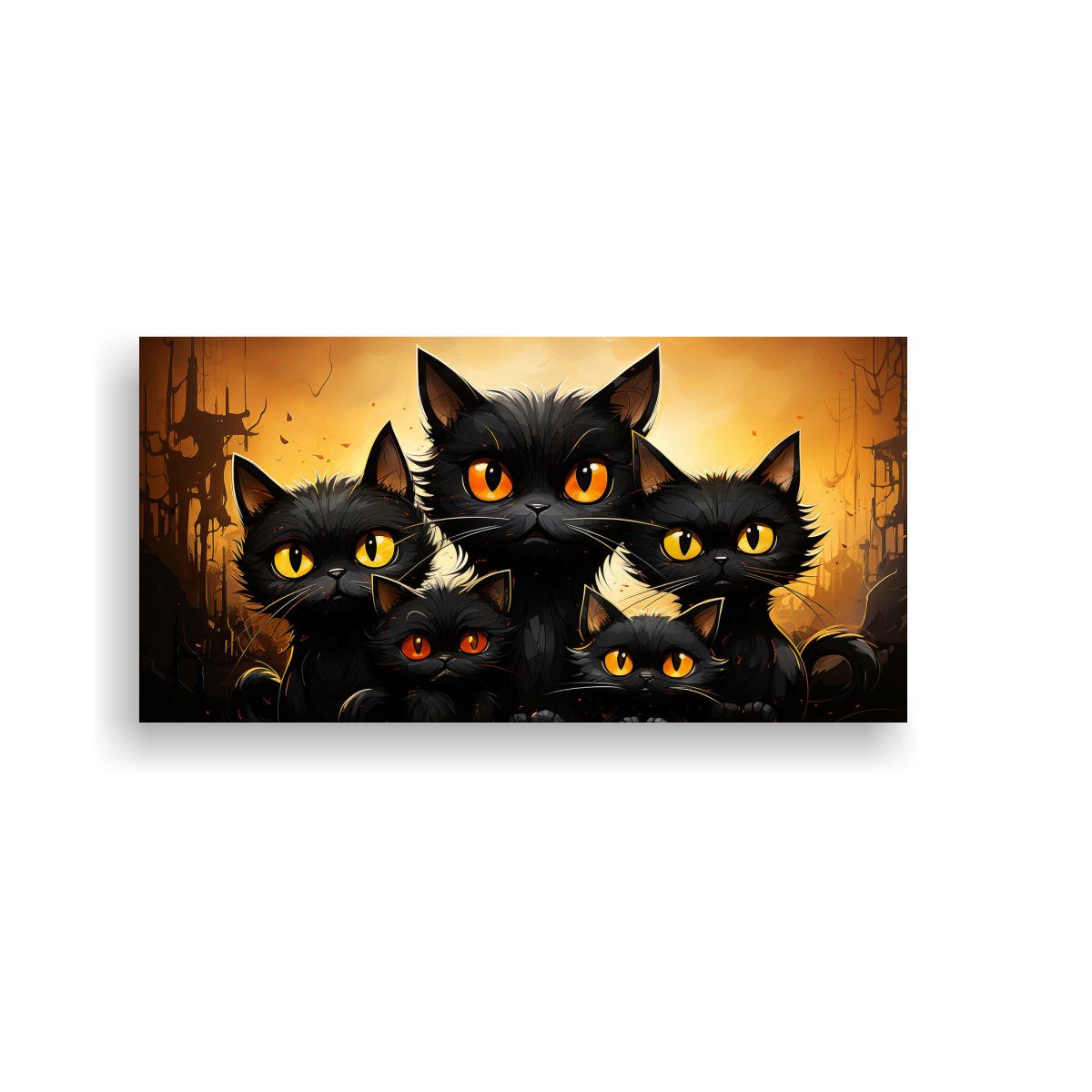 GENERICO - Pintura De Decoración De Arte Conceptual Gato 100x50 Cm