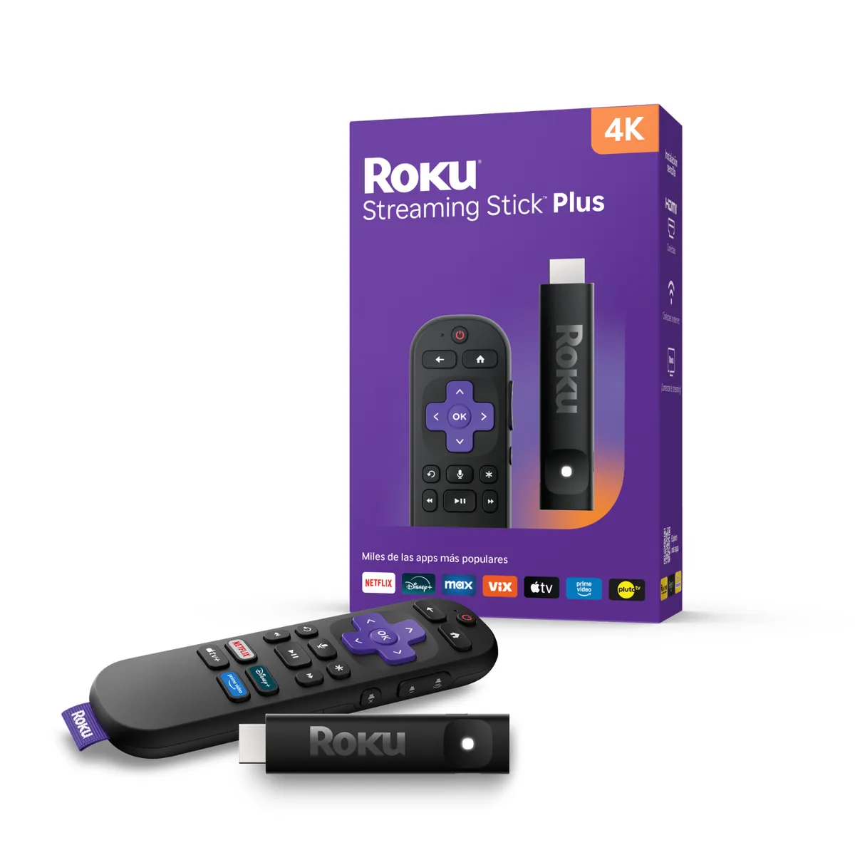 ROKU - Roku Streaming Stick Plus 2025 Dispositivo de streaming 4K TV