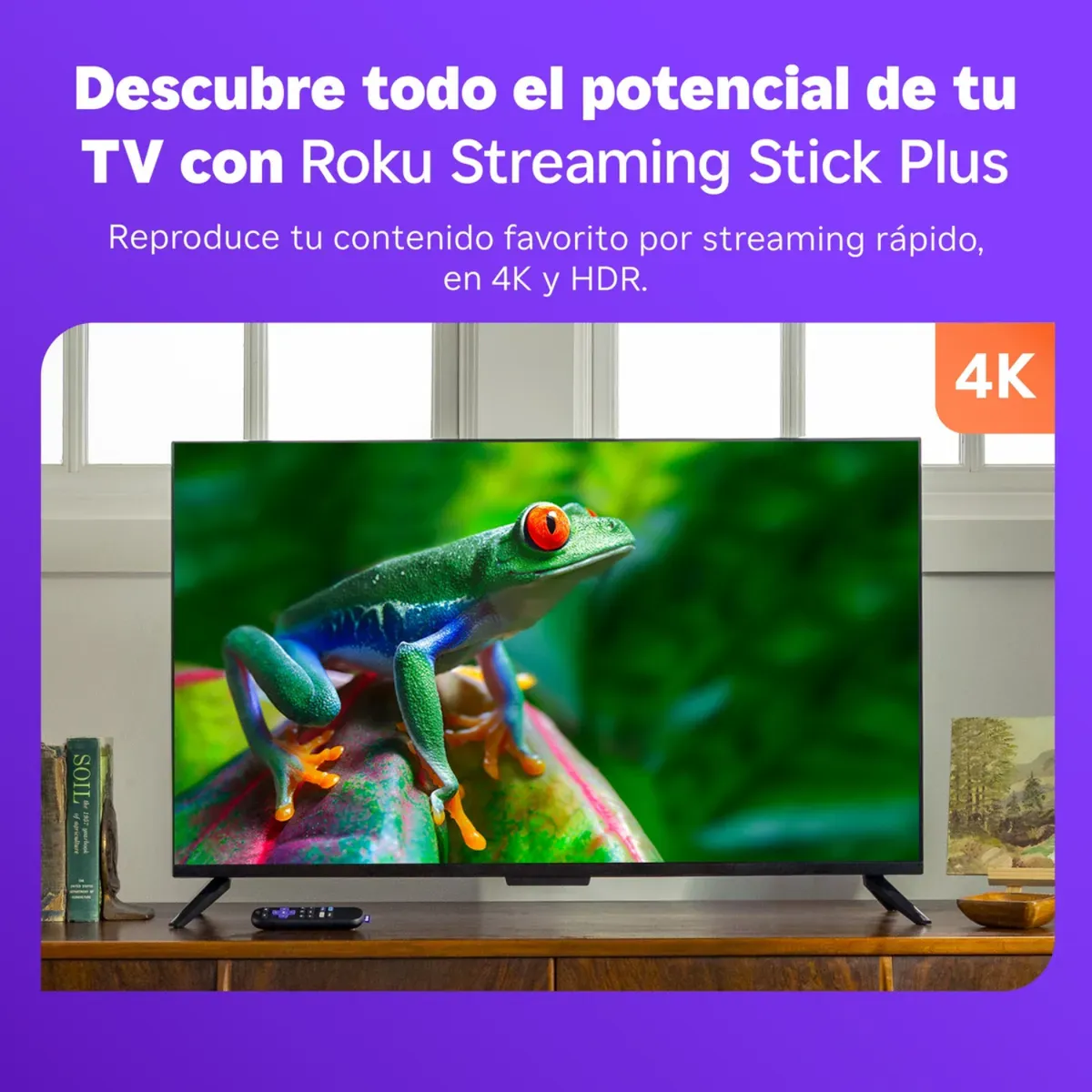 ROKU - Roku Streaming Stick Plus 2025 Dispositivo de streaming 4K TV