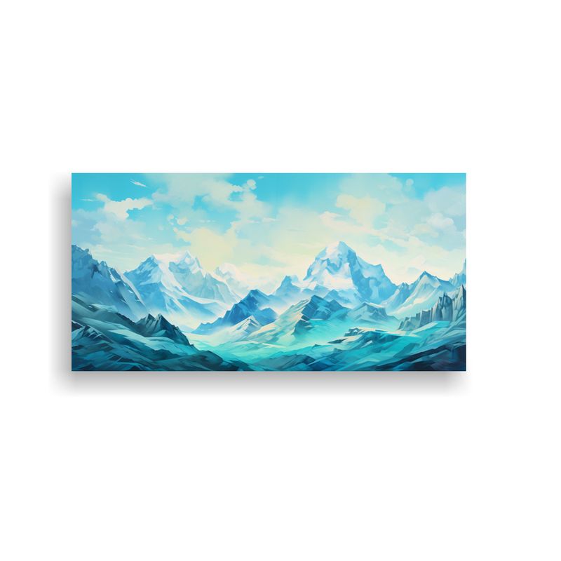 GENERICO - Paisaje Turquesa Picos Famosos Y Cadenas 60x30 Cm