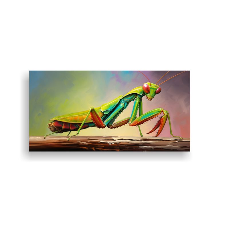 GENERICO - Pintura Colorida Estilo Estilo Óleo De Mantis 80x40 Cm