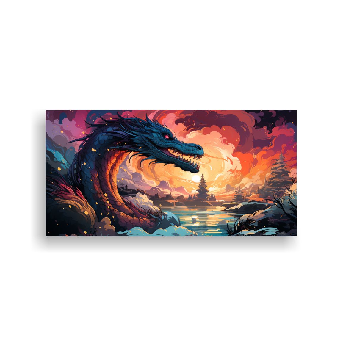 GENERICO - Cuadro Decorativo De Arte Pop Neo Del Monstruo 60x30 Cm