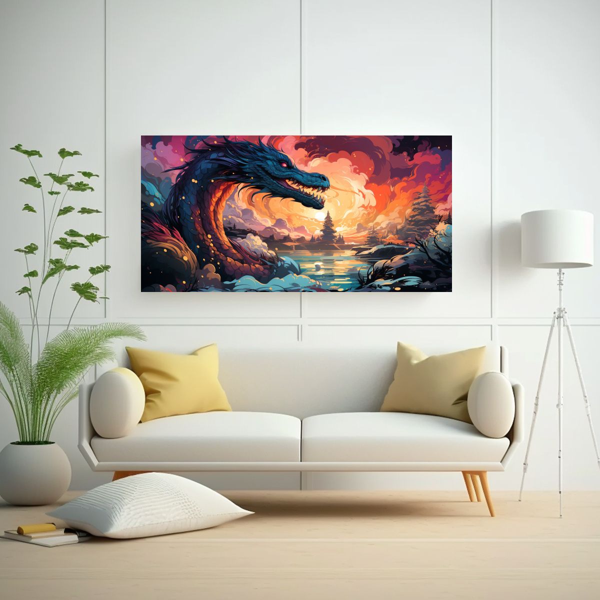 GENERICO - Cuadro Decorativo De Arte Pop Neo Del Monstruo 60x30 Cm