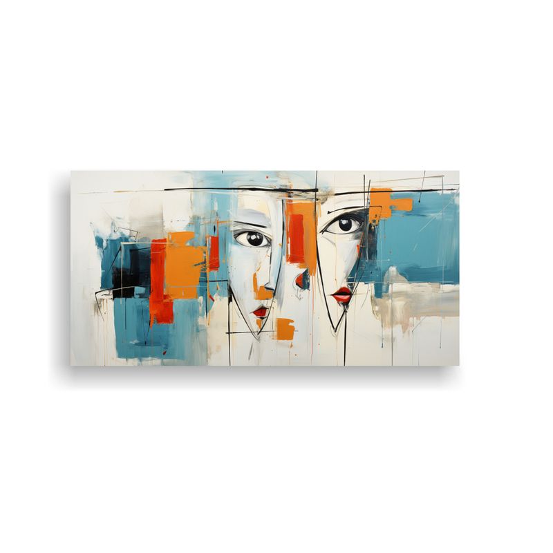 GENERICO - Cuadro Horizontal Temática Abstracta 100x50 Cm