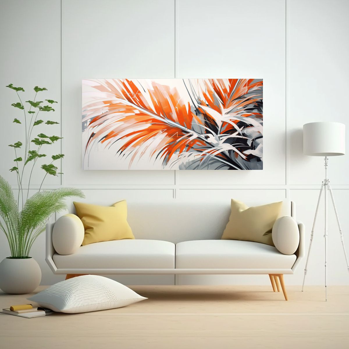 GENERICO - Pinturas De Decoración Con Hojas De Palma En 60x30 Cm