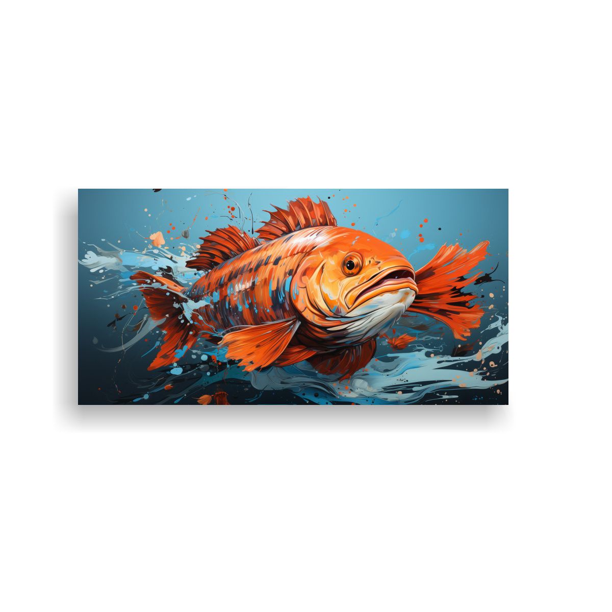 GENERICO - Pinturas Decorativas Modernas De Peces En Colores 80x40 Cm