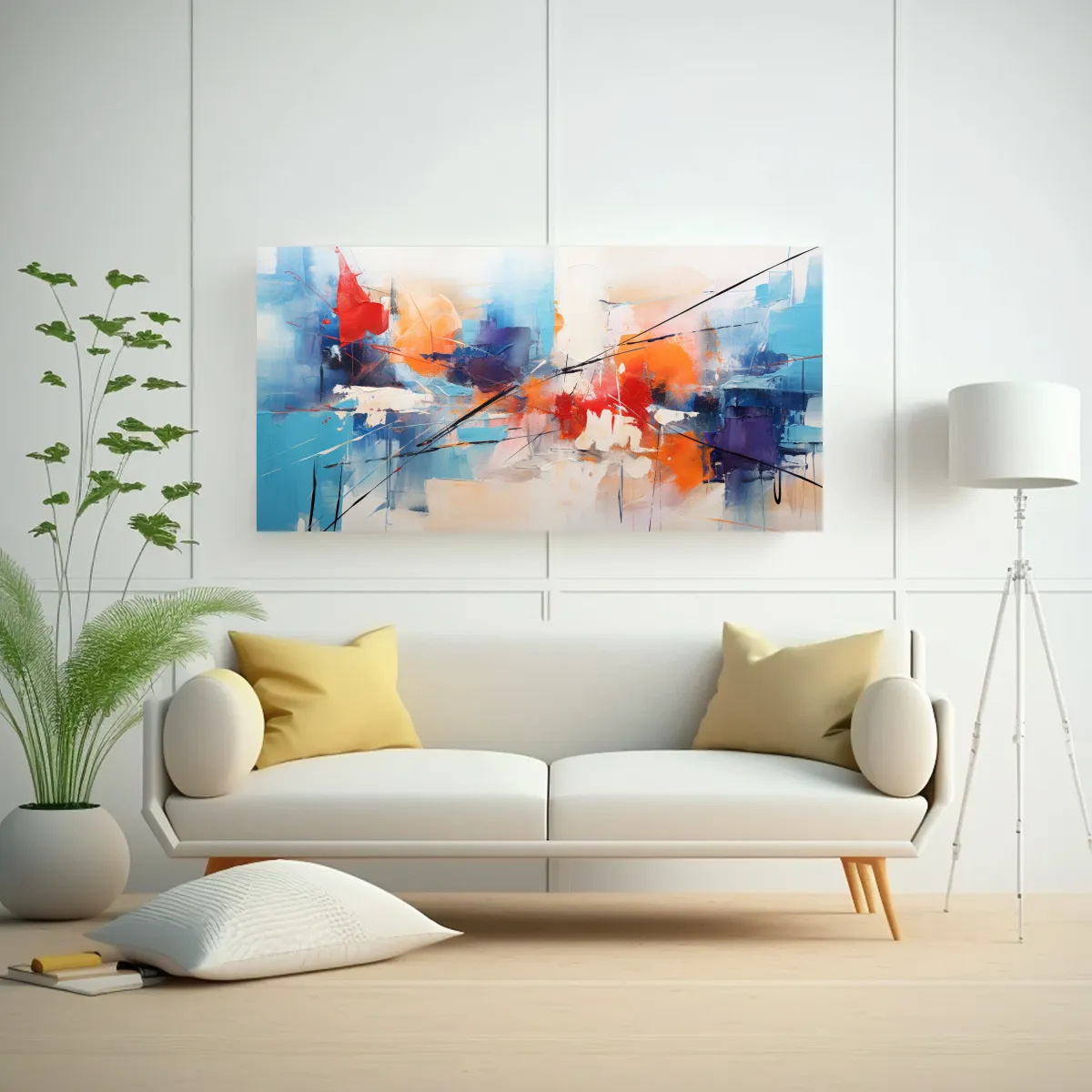 GENERICO - Pintura Acrílica Contemporánea Arte Inspirador 80x40 Cm