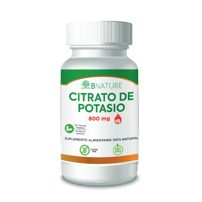 B NATURE - Citrato de Potasio B Nature 800mg 90 Cápsulas