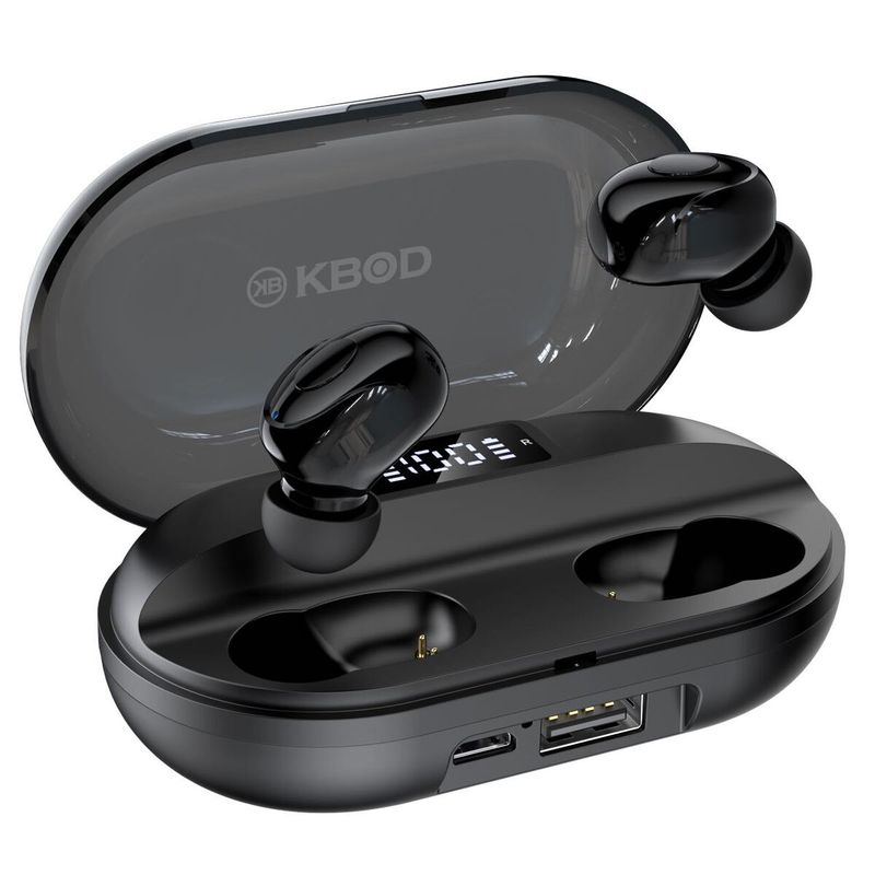 KBOD - Audífonos Inalámbricos Dual Bluetooth V53 Kbod C21 Negro