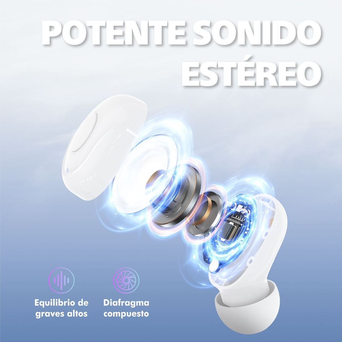 KBOD - Audífonos Inalámbricos Dual Bluetooth V53 Kbod C21 Negro