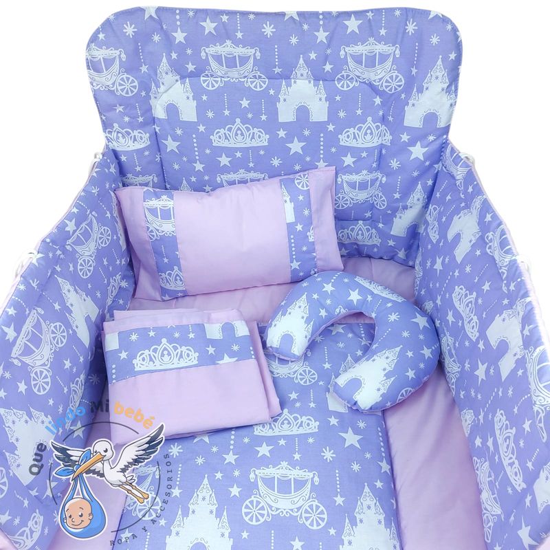 GENERICO - Set para Cuna Estándar Lila Princess