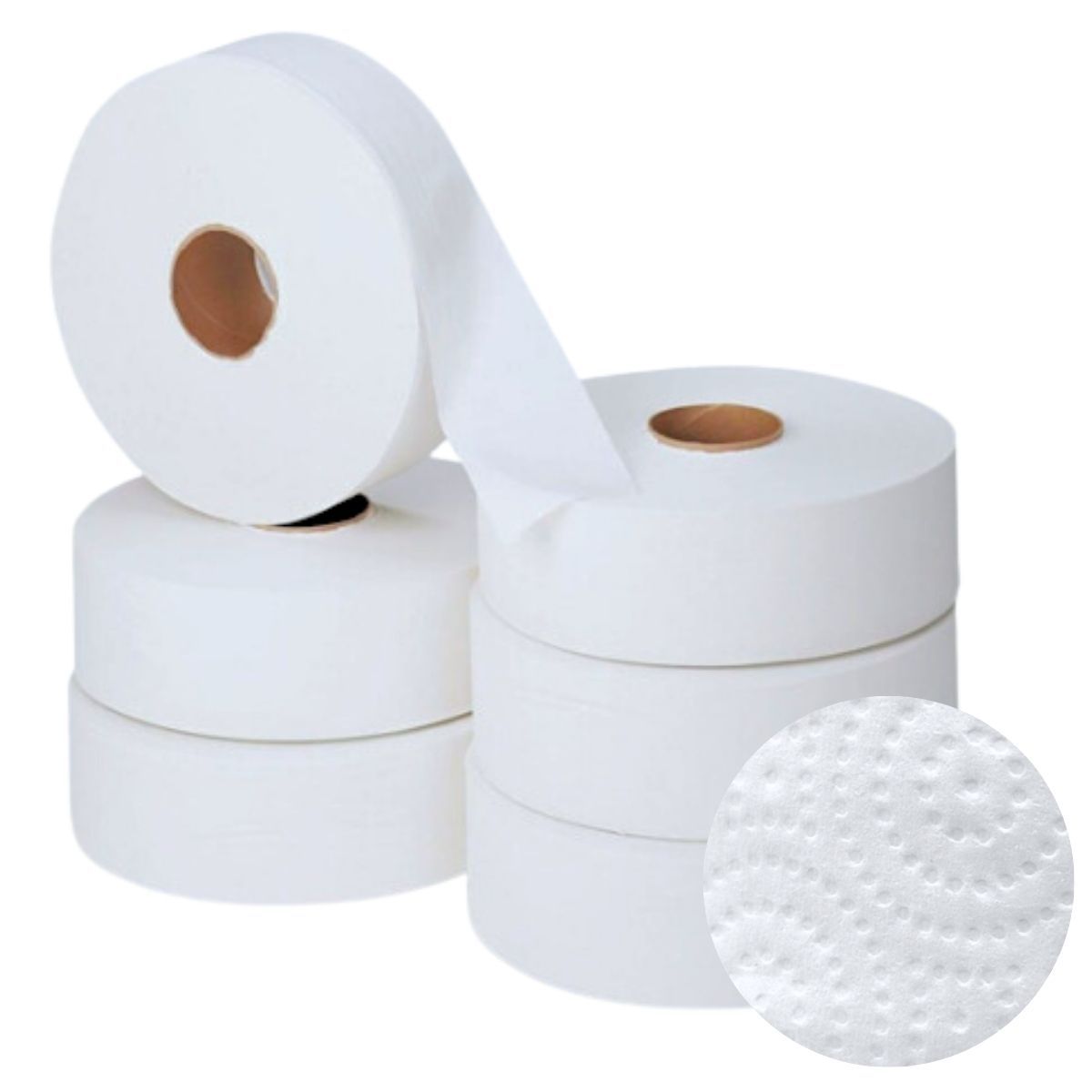 GENERICO - Papel Higiénico Industrial Doble Hoja 6 Rollos 300 Mts