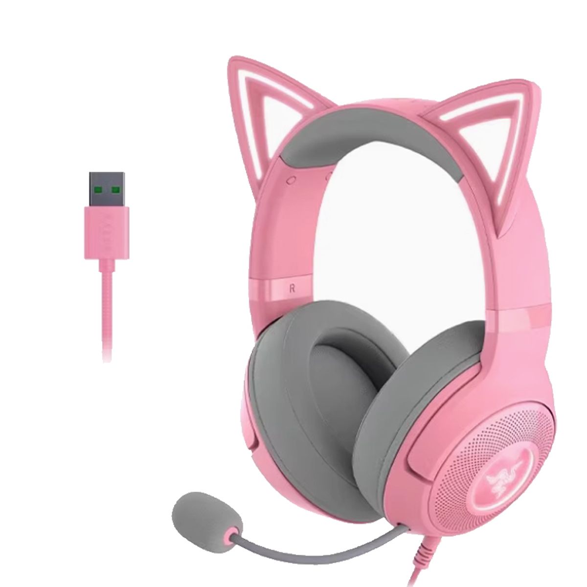 RAZER - Audifonos de juego para la cabeza de Razer V2 - versión USB-Rosa