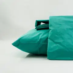 TEXTIL RANCO - Juego de Sábanas TURQUESA 144 Hilos 1,0 plazas - Basic Hotel