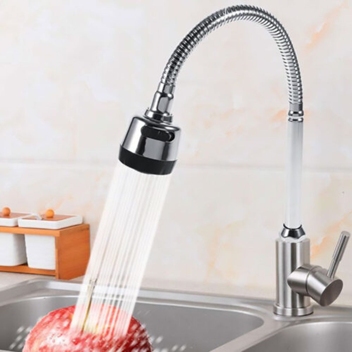 MOVI - CUELLO FLEXIBLE PARA LAVAPLATOS UNIVERSAL, GIRA 360 Y  AHORRA  AGUA