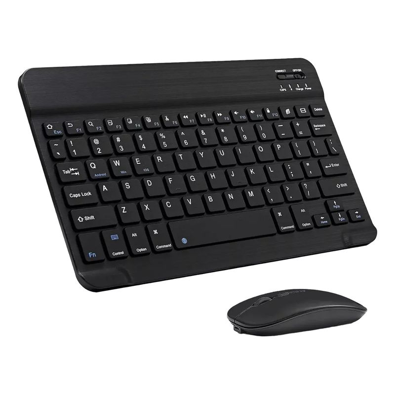 GENERICO - Kit Teclado Inalámbrico Recargable Y Mouse Bluetooth Color Negro