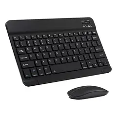 GENERICO - Kit Teclado Inalámbrico Recargable Y Mouse Bluetooth Color Negro