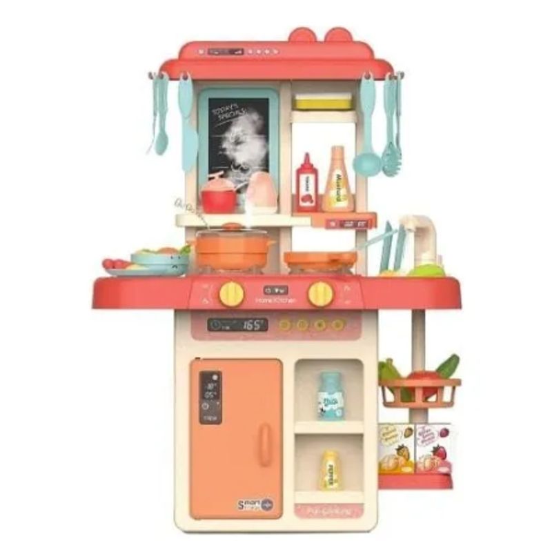GENERICO - Cocina De Juguete 43 Accesorios Estilo Moderno Rosada