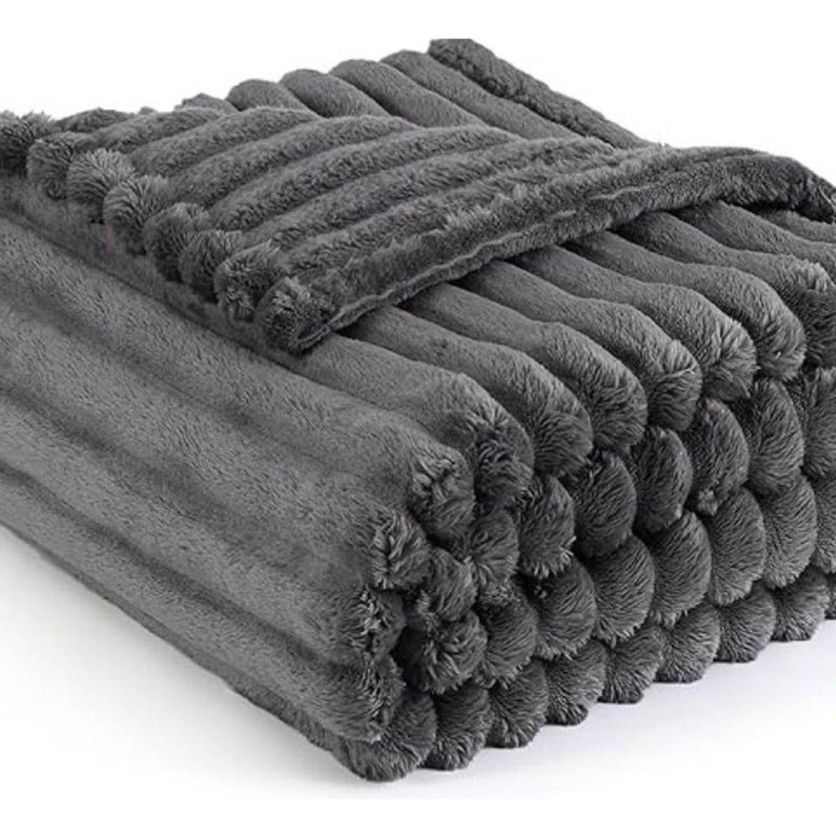 AZ AURAZEUS - Frazada Manta Piecera 130 X 150 Cm Termica Rayas Sherpa Aura Zeus