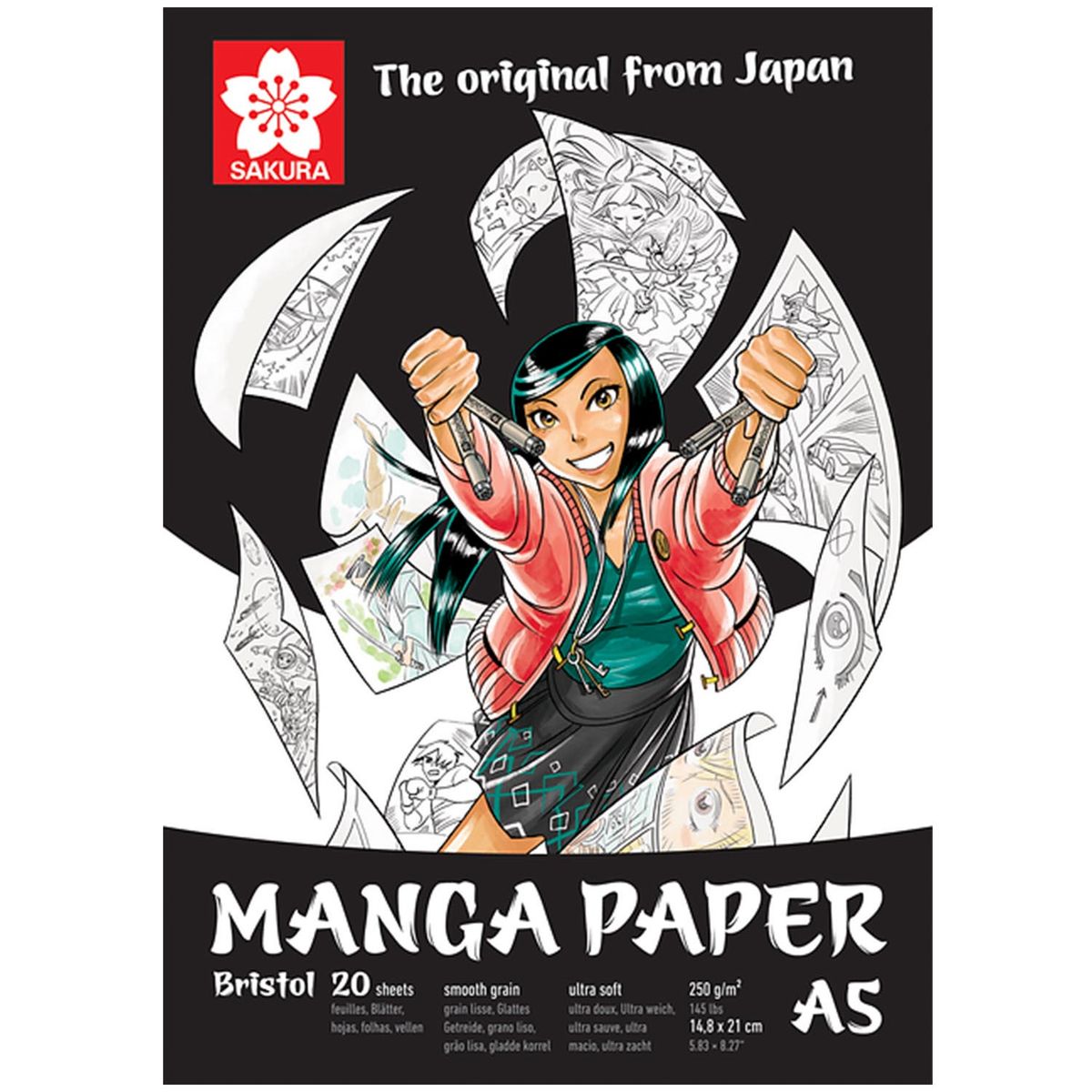 SAKURA - Block Sakura Papel Bristol A5 (14.8x21cm) 250gr - 20hj
