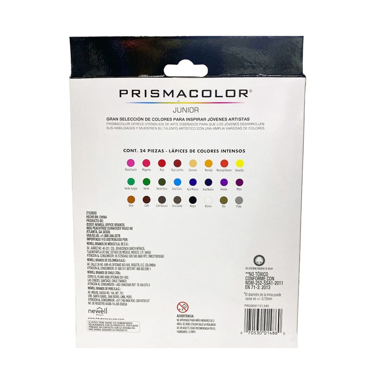 PRISMACOLOR - Lápices Pastel Y Metálicos Prismacolor Junior 24 Colores