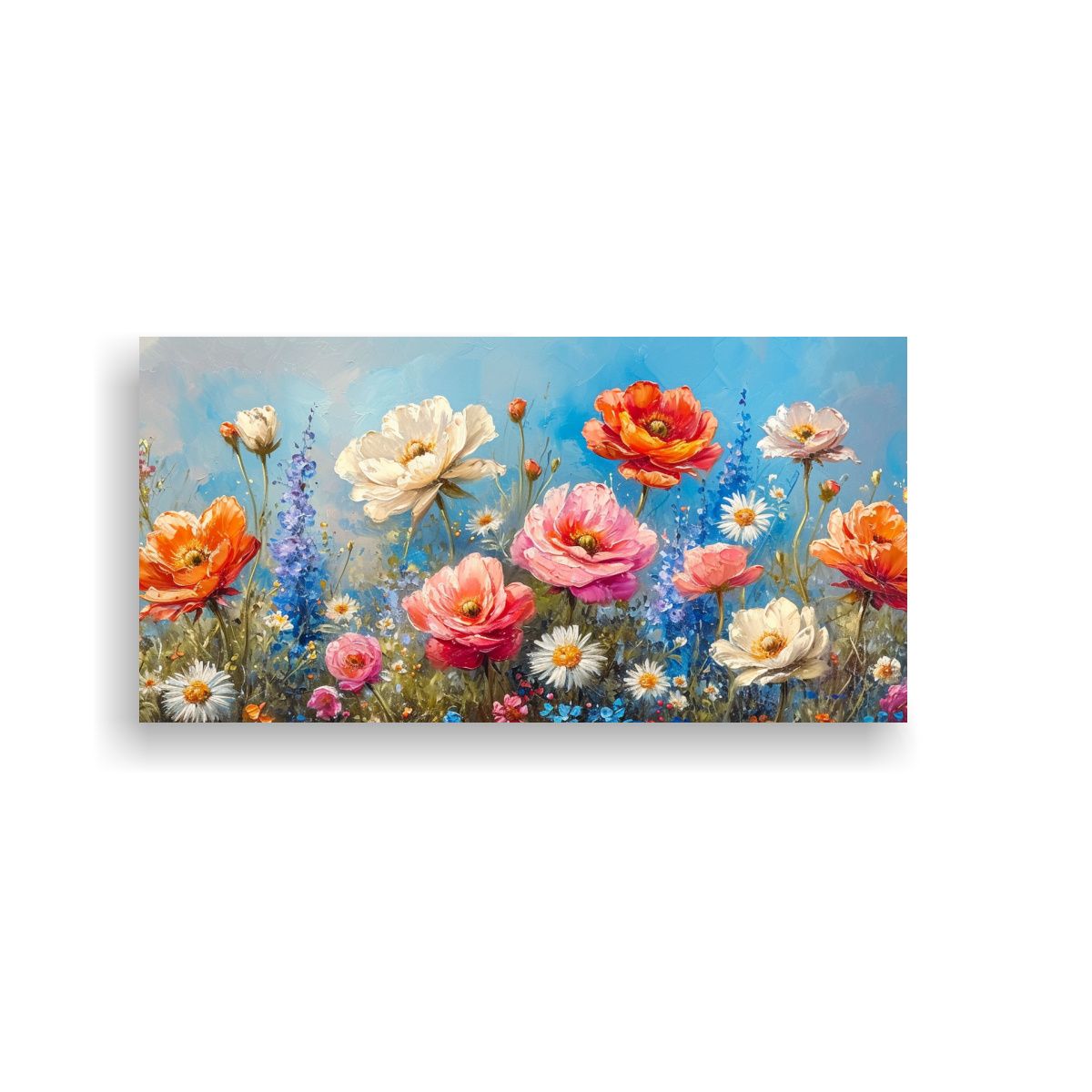 GENERICO - Cuadroes Acuarela Flores En Cuadro Galería 80x40 Cm